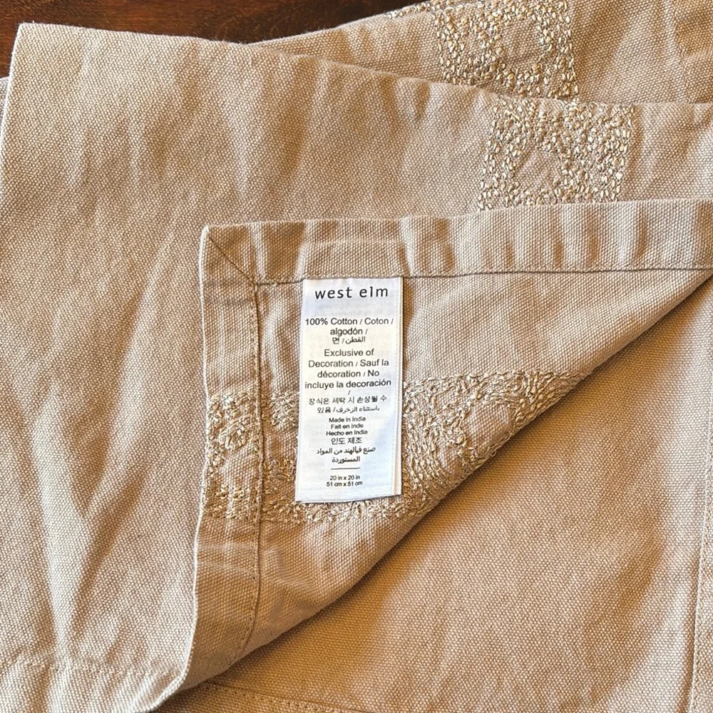 West Elm Cream Dining Table Linens